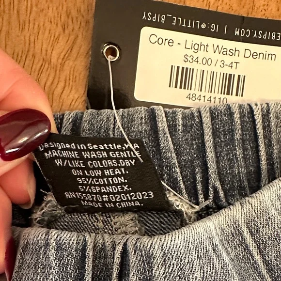 Stylish Kids Denim Jeans - Blue and Gray - Picture 9 of 9